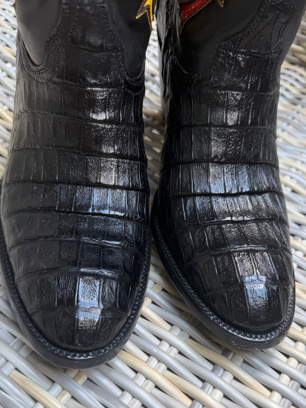 Frye x Jennifer Estes Alligator Cowboy Boots 10 B Western Rodeo Cowgirl - Picture 5 of 15